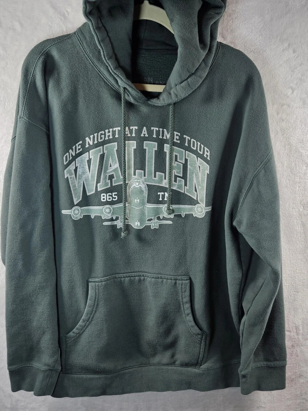 Morgan Wallen One Night at a Time Tour Hoodie Forest Green Size XL 2024